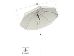 Royal Gardineer Sonnenschirm Balkon:2-teiliger Sonnenschirm Mit Sonnenschutz UV 50+, Ø 200 Cm