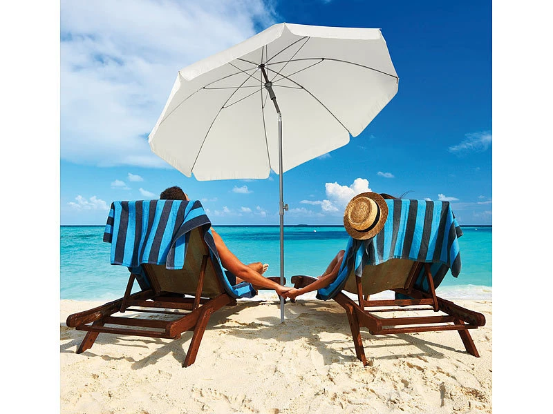 Royal Gardineer Sonnenschirm Balkon:2-teiliger Sonnenschirm Mit Sonnenschutz UV 50+, Ă 200 Cm â Bild 4