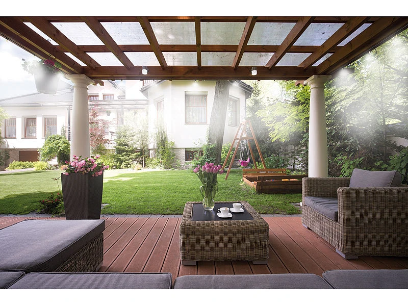 Royal Gardineer Sprühnebel Kühlung:Wasser-Zerstäuber-Set Mit 10-Meter-Schlauch Und 10 Metalldüsen – Bild 3