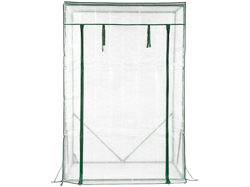 Royal Gardineer Tomatenhaus:Tomaten-Folien-Gewächshaus, Aufrollbare Tür, 100 X 150 X 50 Cm, Weiß – Bild 3