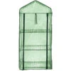Royal Gardineer Foliengewächshaus:Folien-Gewächshaus, 3 Etagen, Aufrollbare Tür, 59 X 126 X 39 Cm, Grün