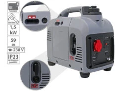 Revolt Stromerzeuger:Tragbarer Benzin-Inverter-Generator, 1.000 W, 230 V, 12 V, 2,6 L