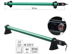 Royal Gardineer Gewächshausheizung:Elektrische Stabheizung Für Gewächshäuser, 135 Watt, 105 Cm, IP44