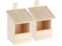 Royal Gardineer Nistkasten Holz:2er-Set Vogel-Nistkästen Zum Aufhängen An Baum Oder Wand, Vormontiert