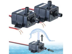 Royal Gardineer Teichpumpe:2er Set Mini-Wasserpumpe Mit 240 L/h Kapazität,Förderhöhe Bis 3m,12V