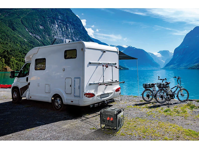 Revolt Inverter Stromerzeuger:Benzin-Inverter-Generator, 3.800 W, 2x 230 V, 1x 12 V, 2x USB, 12 L – Bild 5