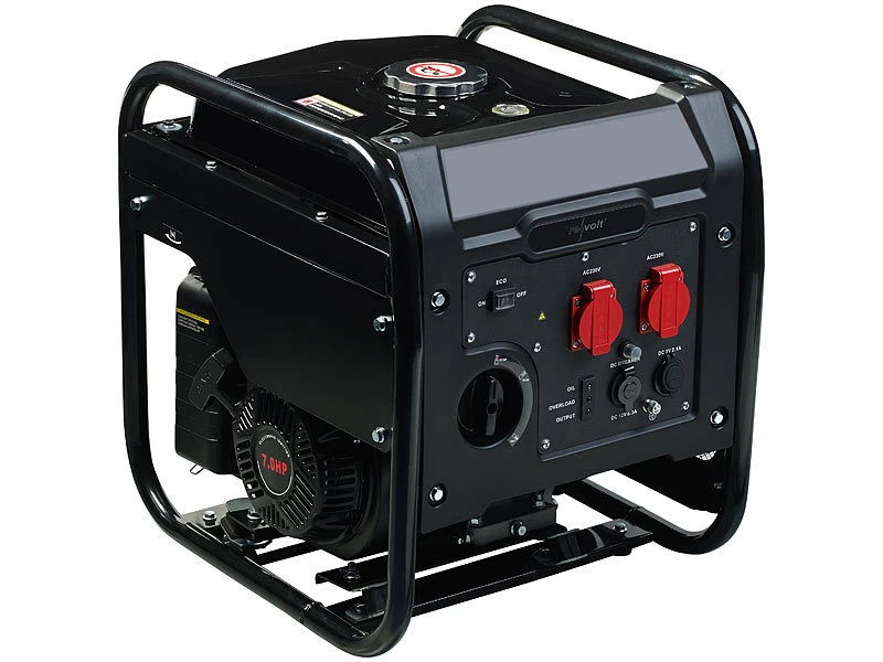 Revolt Inverter Stromerzeuger:Benzin-Inverter-Generator, 3.800 W, 2x 230 V, 1x 12 V, 2x USB, 12 L – Bild 3